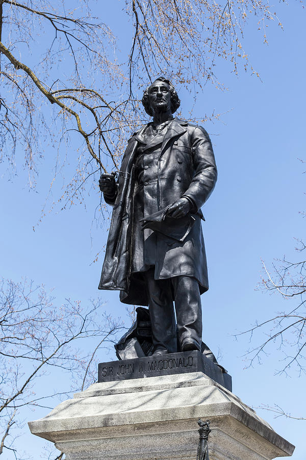 Statue of Canadas first Prime Minister Photograph by Josef Pittner