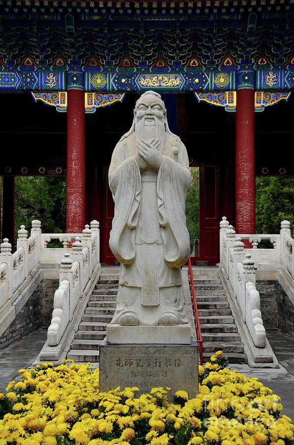 Statue of Chinese philosopher Confucius Beijing China Photograph by Imran Ahmed