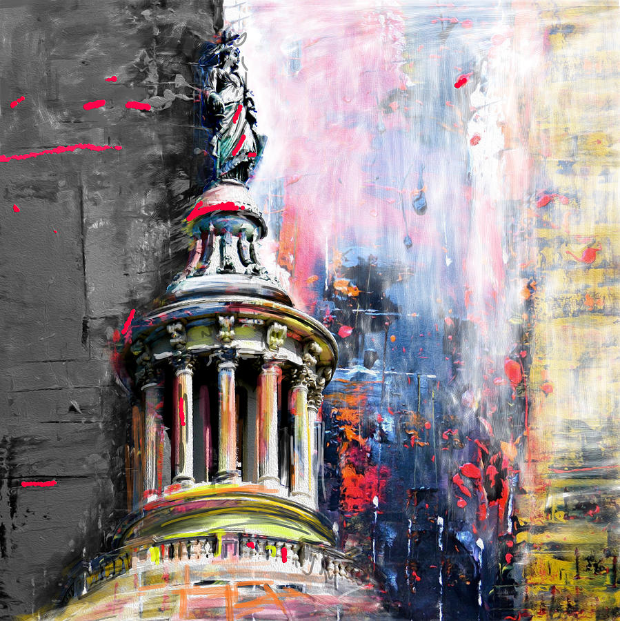 Statue of Freedom 224 2 Painting by Mawra Tahreem