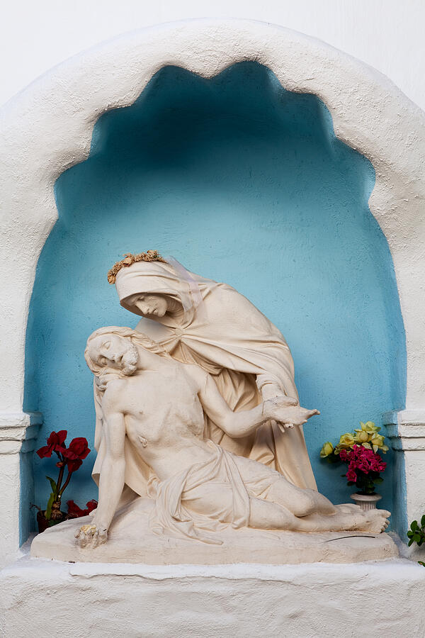 Sculpture of Jesus and Mary - Mission Basilica San Diego de Alcala Photograph by Ram Vasudev