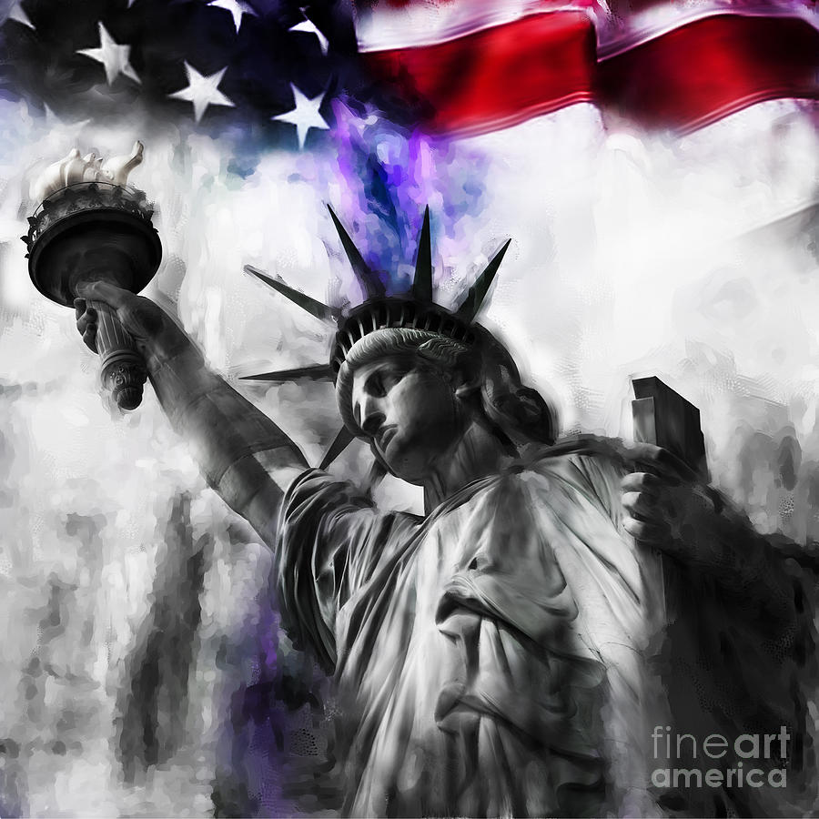 Statue of Liberty 005 Painting by Gull G