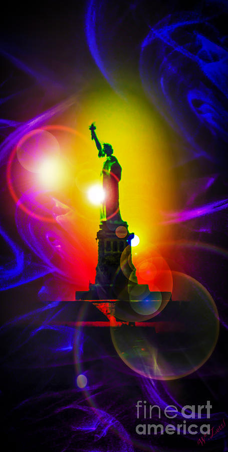 Statue Of Liberty Painting - Statue of Liberty 3 by Walter Zettl
