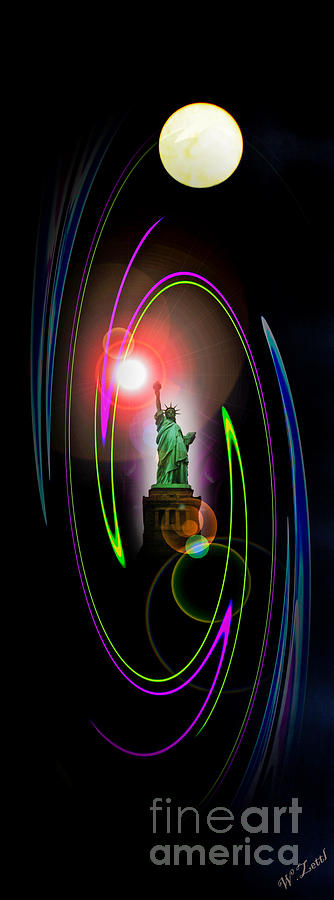 Statue Of Liberty Painting - Statue of Liberty 5 by Walter Zettl