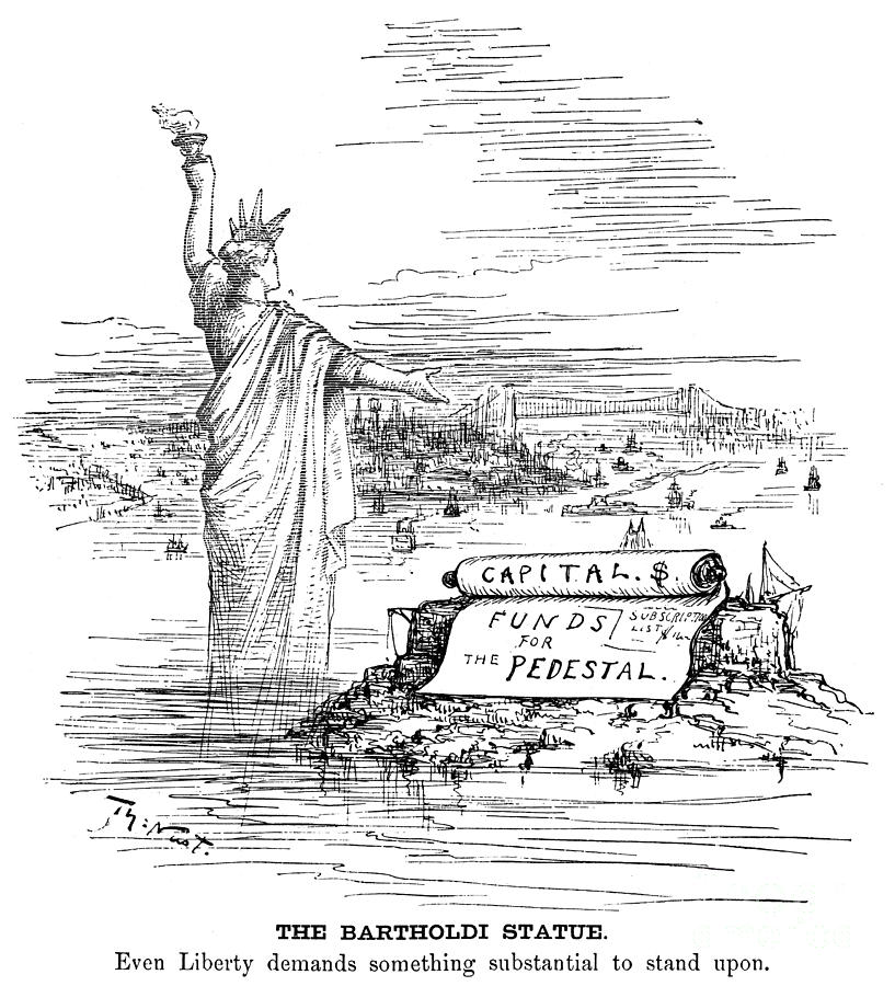 Statue Of Liberty Cartoon Photograph by Granger