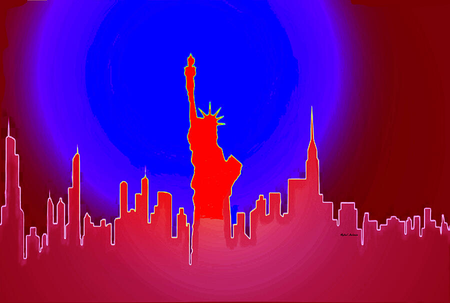 Statue of Liberty Enlightening the World Digital Art by Rafael Salazar