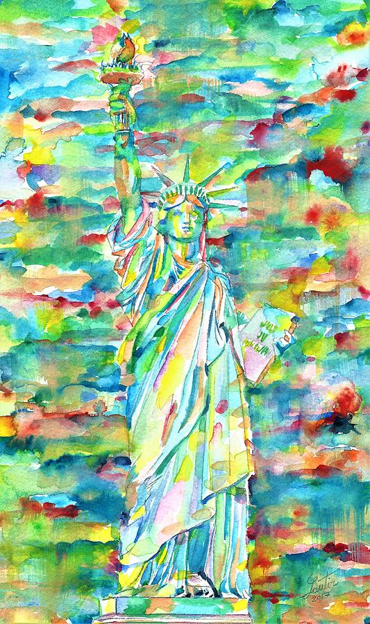 Statue Of Liberty Painting by Fabrizio Cassetta