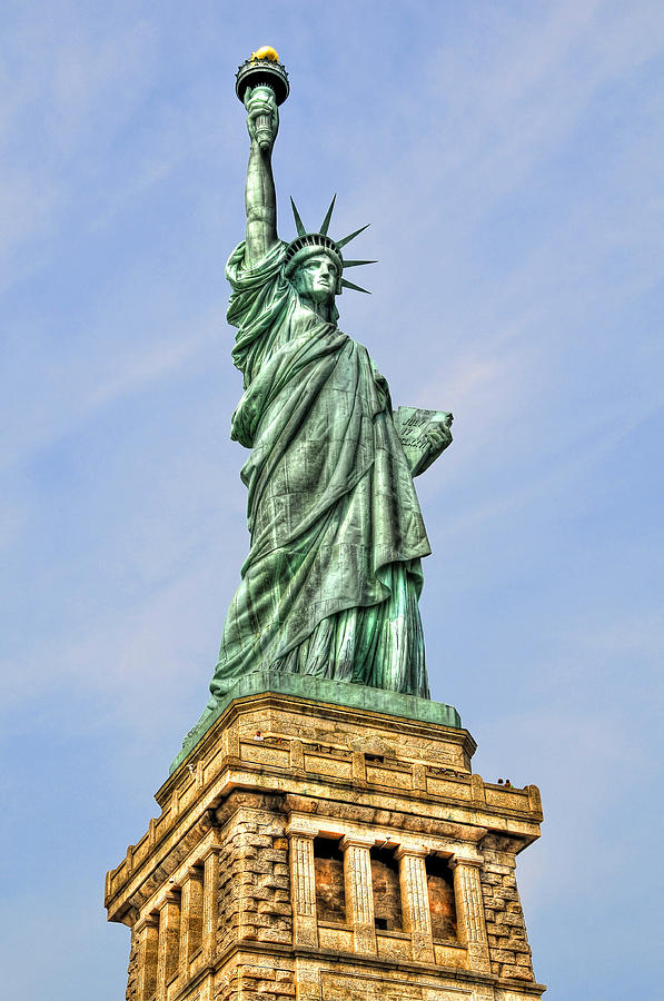 Statue Of Liberty From An Angle Photograph