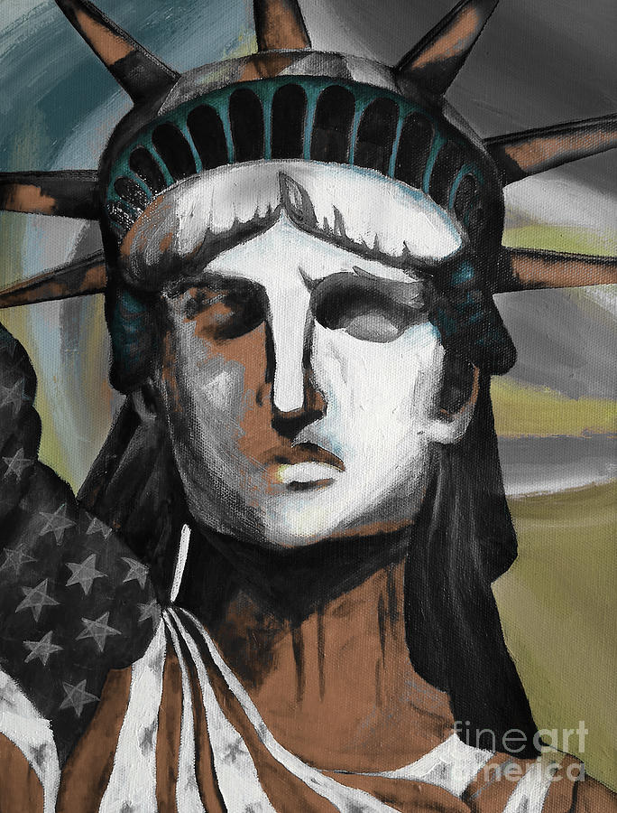 statue of liberty KJ78 Painting by Gull G