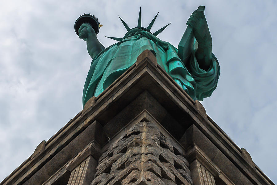 Statue Of Liberty Looking Up Photograph by Terry DeLuco