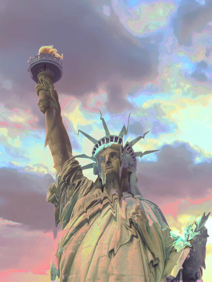 Statue of Liberty Meltdown Photograph by Marcia Socolik