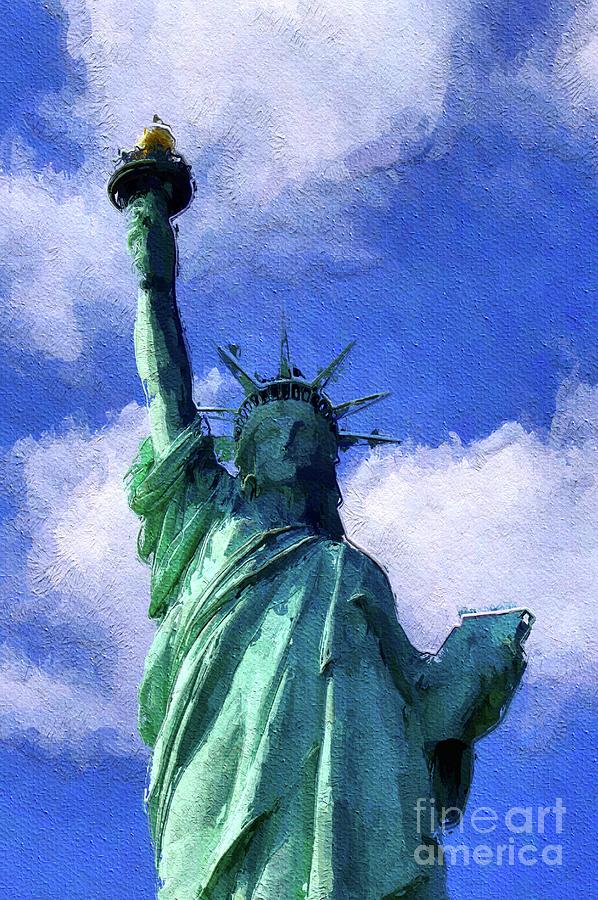 Statue Of Liberty, New York Painting