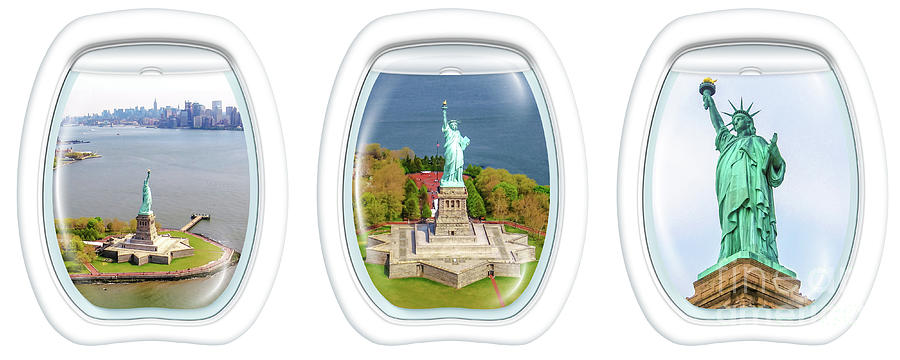 Statue of Liberty Portholes Photograph by Benny Marty