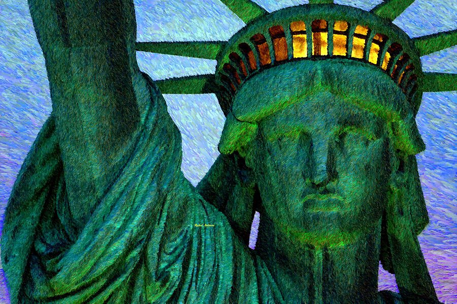Statue of Liberty Digital Art by Rafael Salazar