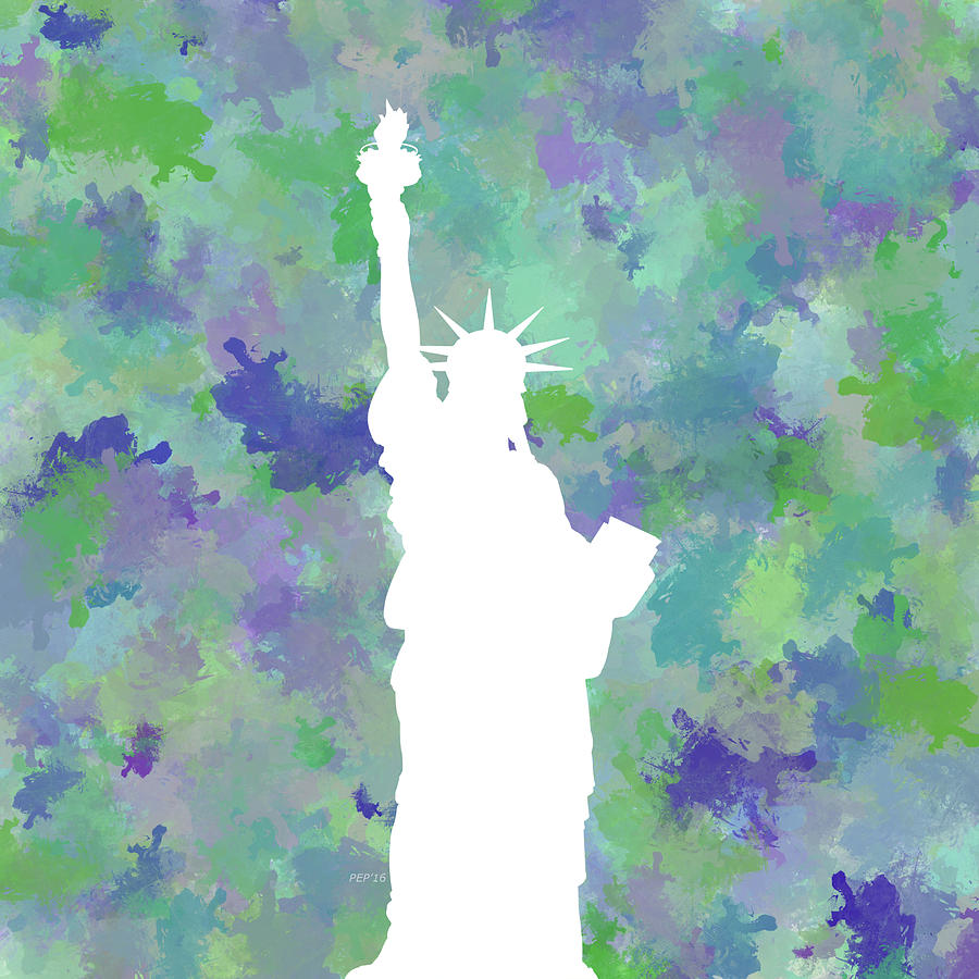 Statue of Liberty Silhouette Digital Art by Phil Perkins
