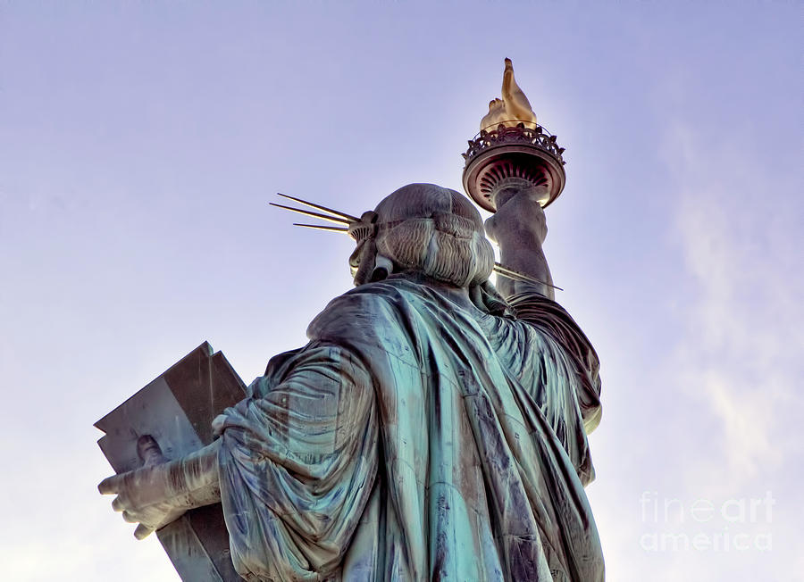 Statue Of Liberty Photograph - Statue of Liberty Up Close Back View  by Chuck Kuhn
