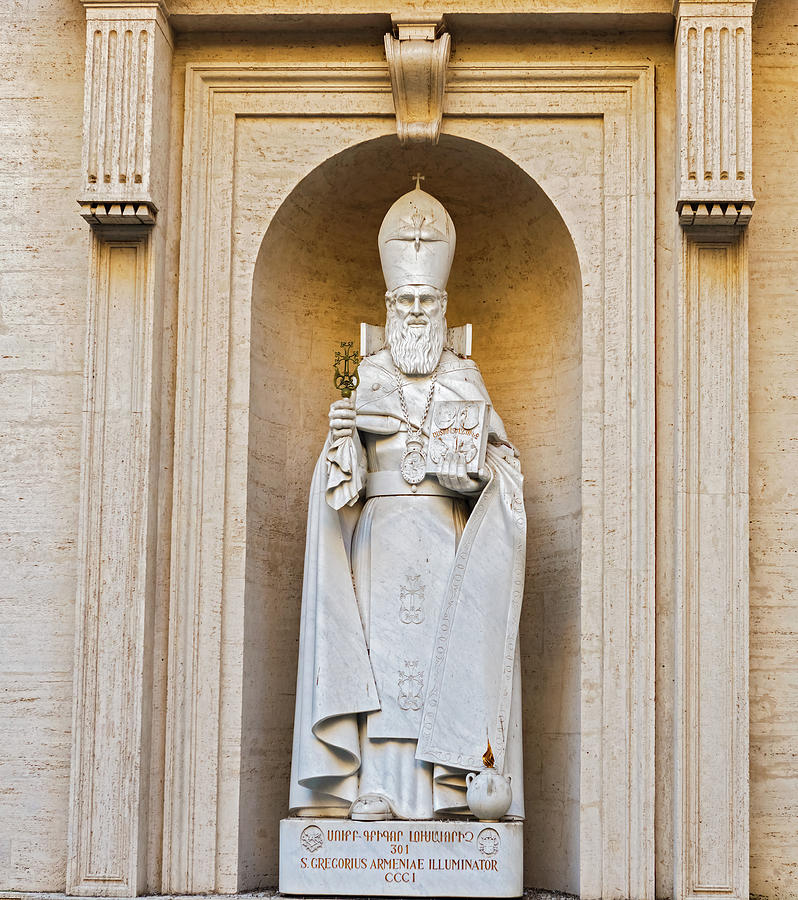 Statue of S. Gregorius Armeniae Illuminator in the Vatican museu Photograph by Marek Poplawski