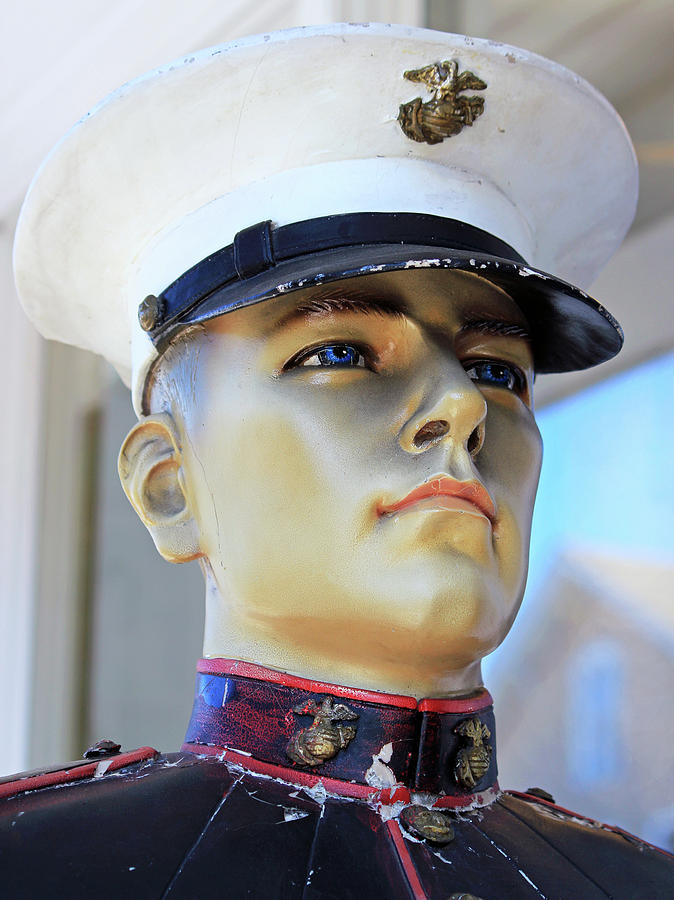 Hat Photograph - Statue of Sailor in Uniform by Donna Haggerty