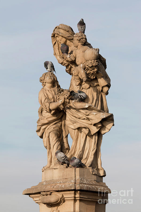 Statue of Saint Anne, Charles Bridge Photograph by Michal Boubin