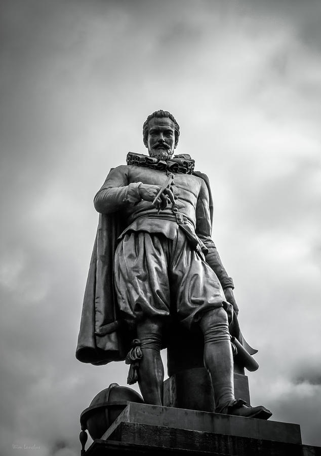Statue of Simon Stevin Photograph by Wim Lanclus