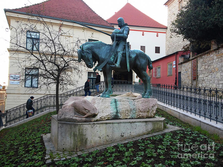 Statue of St. Georges - Zagreb Photograph by Jasna Dragun