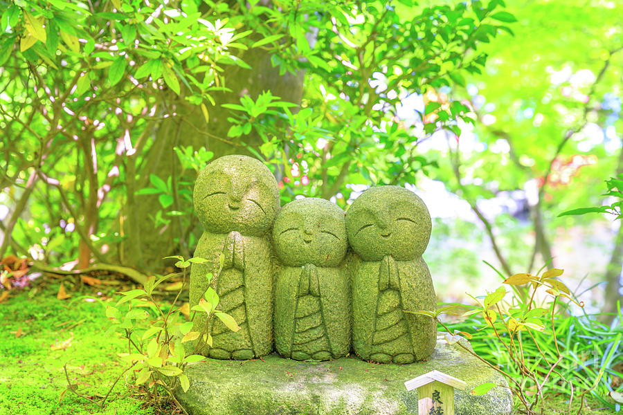 Statues of Jizo Photograph by Benny Marty