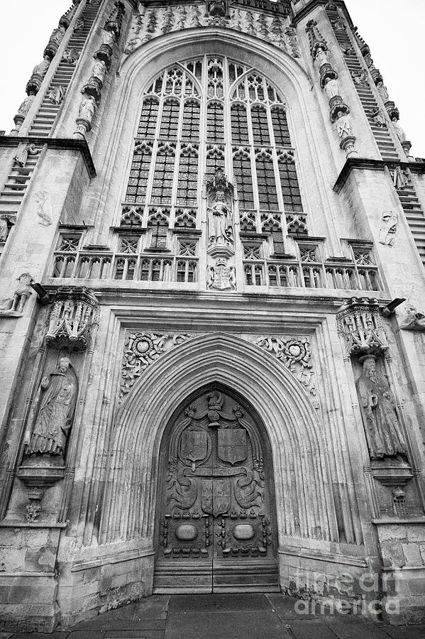 statues of st peter and st paul either side of the large carved west
