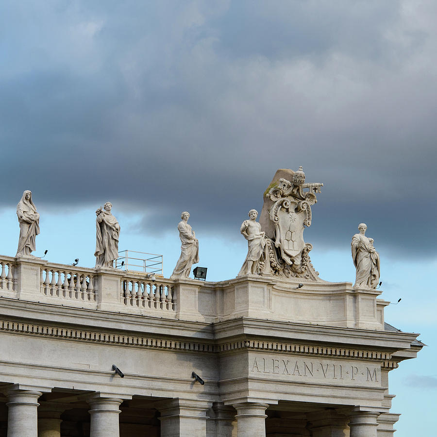 Statues of St. Peter's colonnade. Vatican City, Rome Photograph by ...