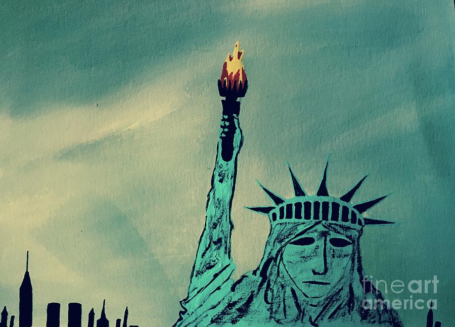 Statue Of Liberty Painting by Jeffrey Koss