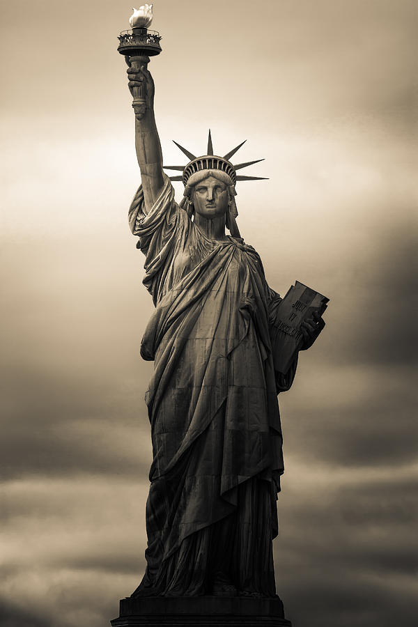 Independence Day Photograph - Statute of Liberty by Tony Castillo