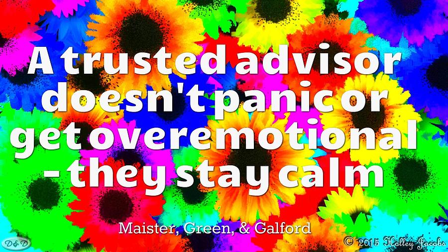 Trusted Advisor Digital Art - Stay Calm by Holley Jacobs
