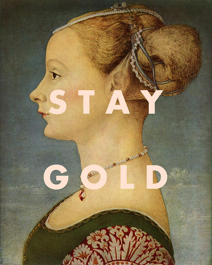 Typography Photograph - Stay Gold Art Print by Georgia Clare
