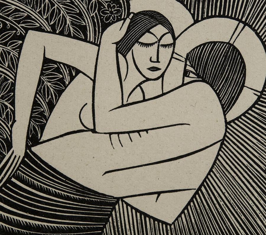 Eric Gill Drawing - Stay Me With Apples by Eric Gill