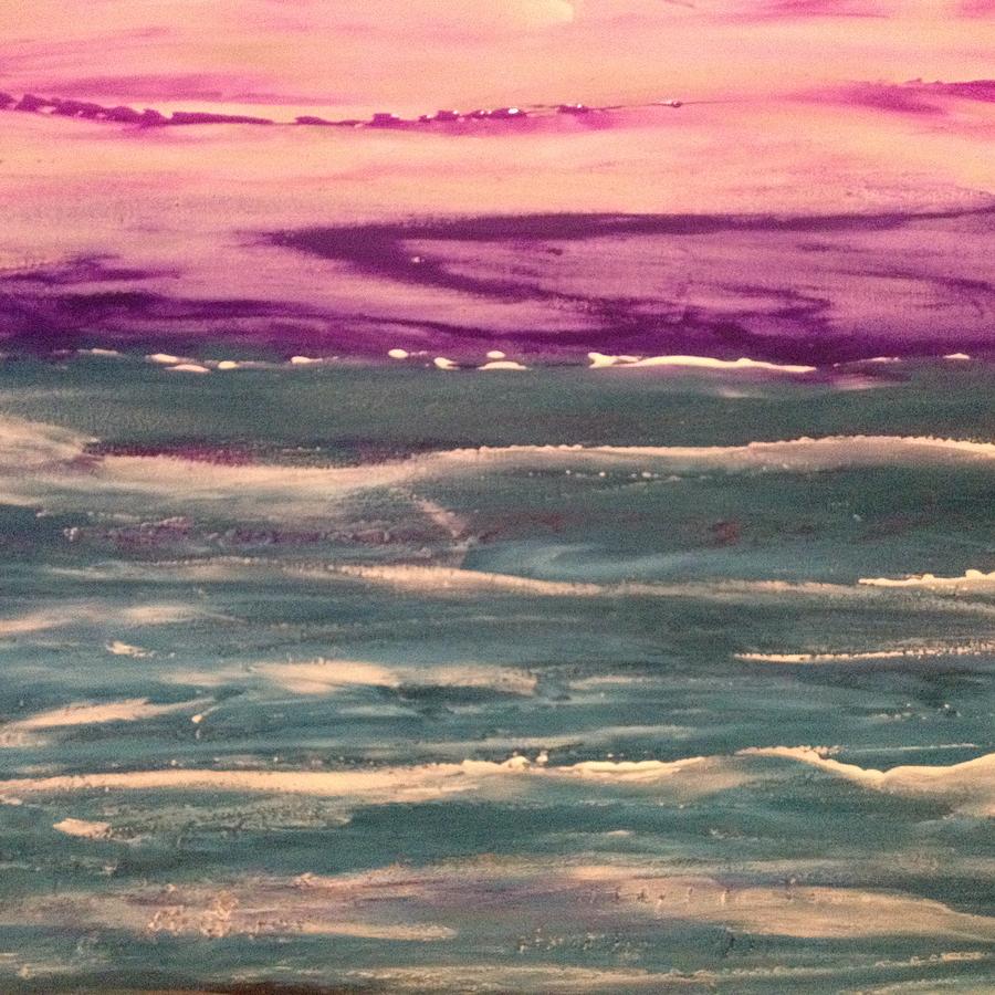 Seascape Painting - Stay on Shore by Larry Unger
