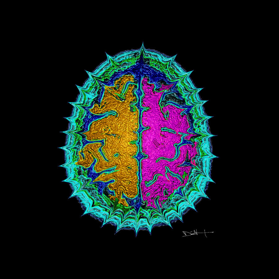 Stay Out of My Head - MRI Digital Art Digital Art by Darin Volpe
