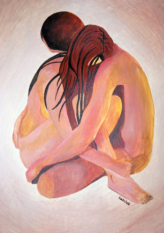 Nude Painting - Staying In Touch by Taiche Acrylic Art
