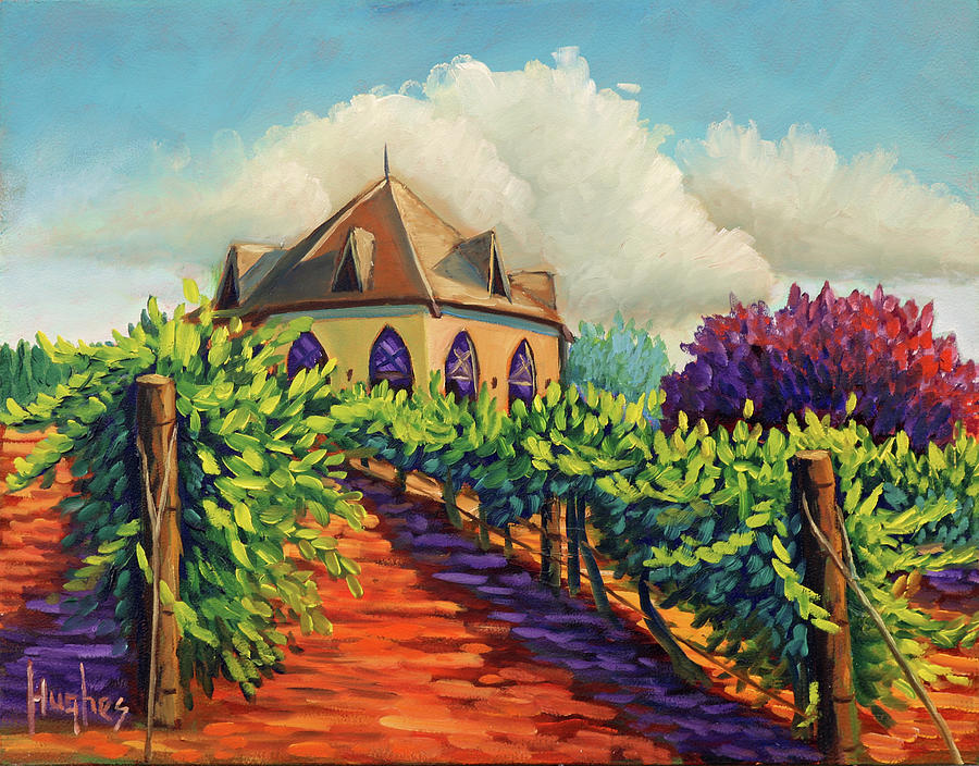 Ste Chappelle Winery Painting by Kevin Hughes