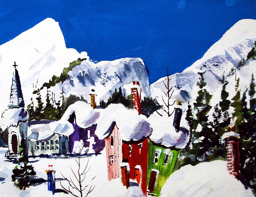 Ste.Adele Quebec Painting by Wilfred McOstrich