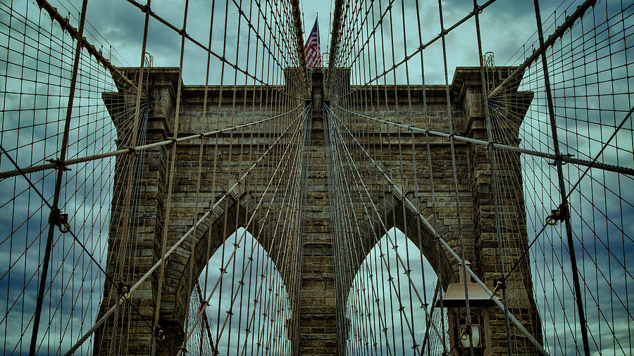 Brooklyn Bridge Photograph - Steadfast - Brooklyn Bridge by Stephen Stookey