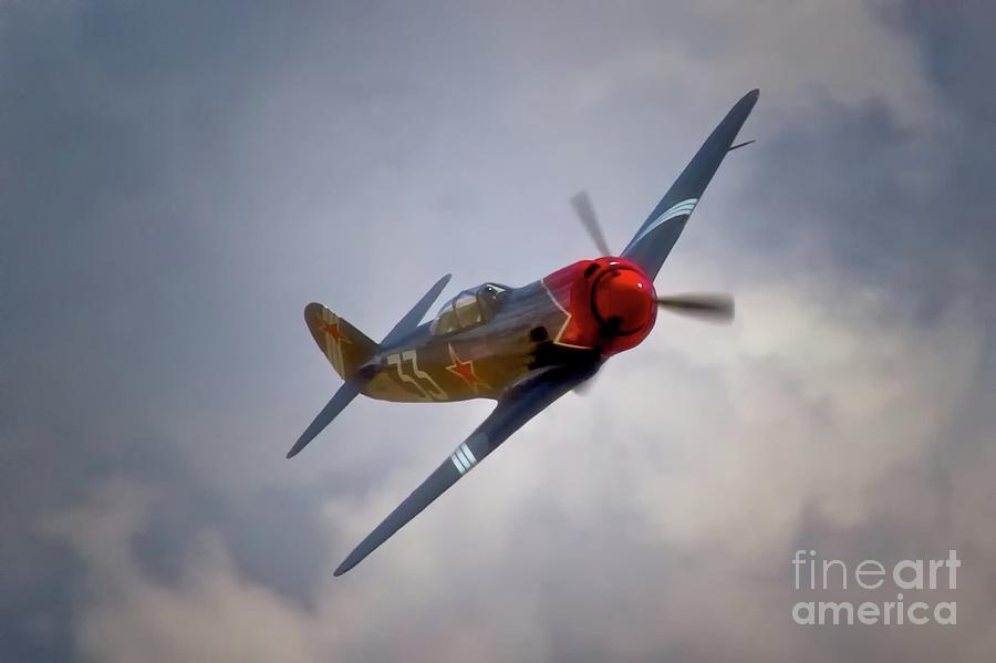 Airplane Photograph - Steadfast Russian Yak Fighter and Will Whiteside Chino Air Show 2011 by Gus McCrea