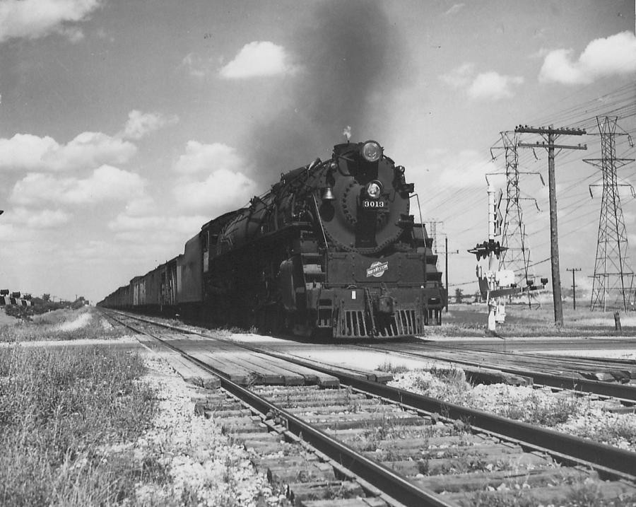 Steam Engine 3013 in Illinois - 1947 Photograph by Chicago and North Western Historical Society