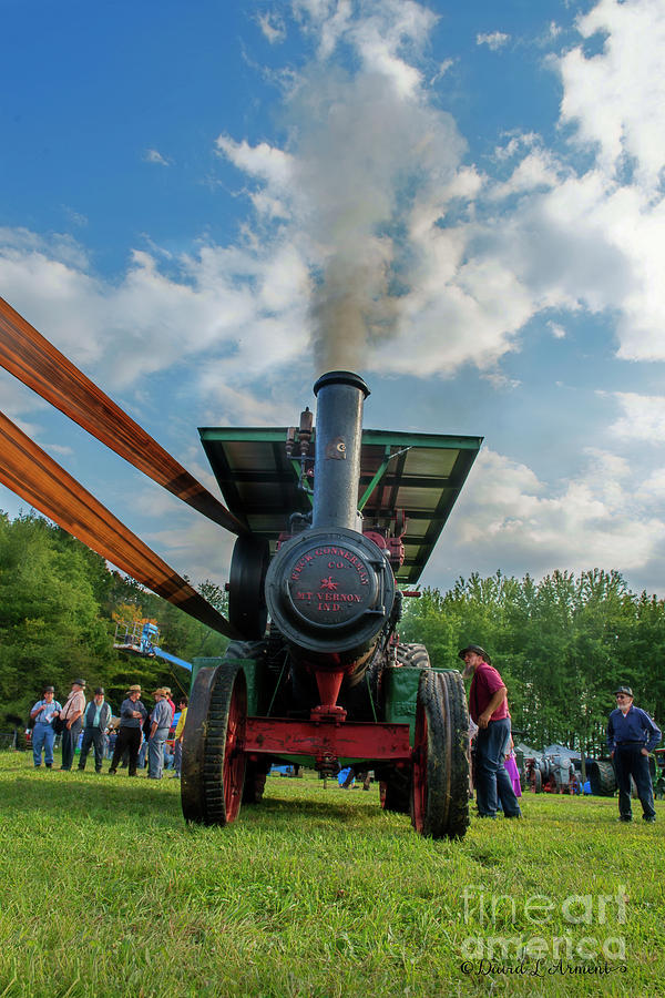 Steam Engine and Thrasher Belt Photograph by David Arment