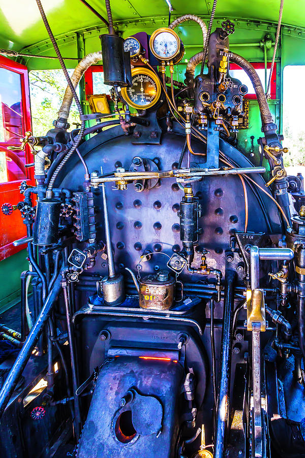 Steam Engine Controls Photograph by Garry Gay