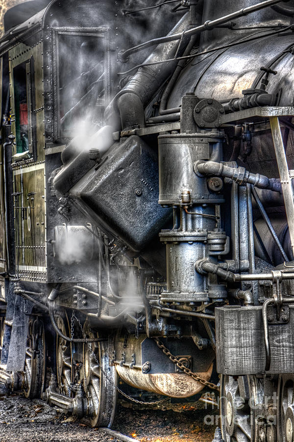 Train Photograph - Steam Engine Detail by Jerry Fornarotto