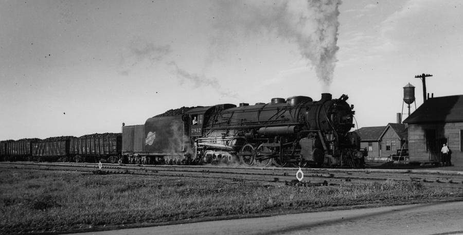 Steam Engine Hauls Freight  Photograph by Chicago and North Western Historical Society