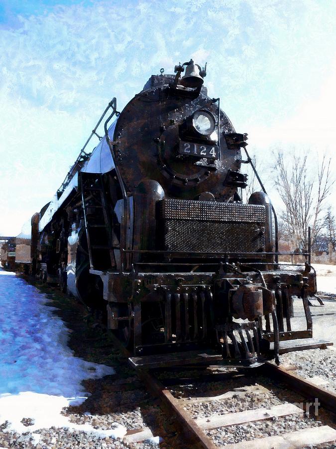Train Photograph - Steam Engine Locomotive 2124 by Janine Riley