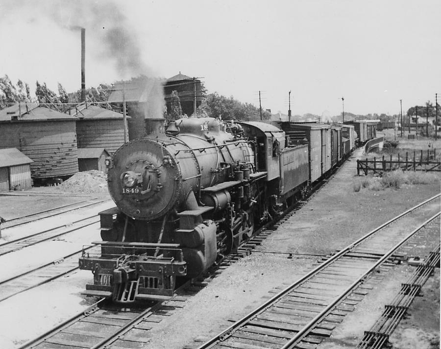 Steam Engine Lugging Freight Through Ames Photograph by Chicago and North Western Historical Society
