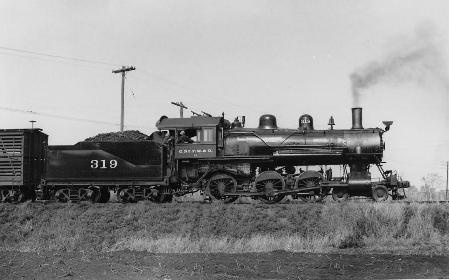 Steam Engine Lugging Freight Through Nebraska Photograph by Chicago and North Western Historical Society
