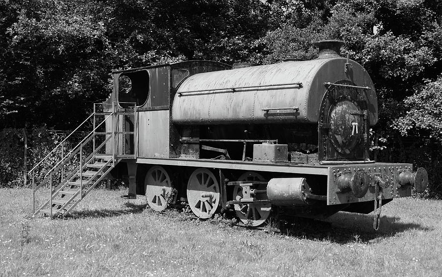 Steam Engine Monochrome Photograph by Jeff Townsend