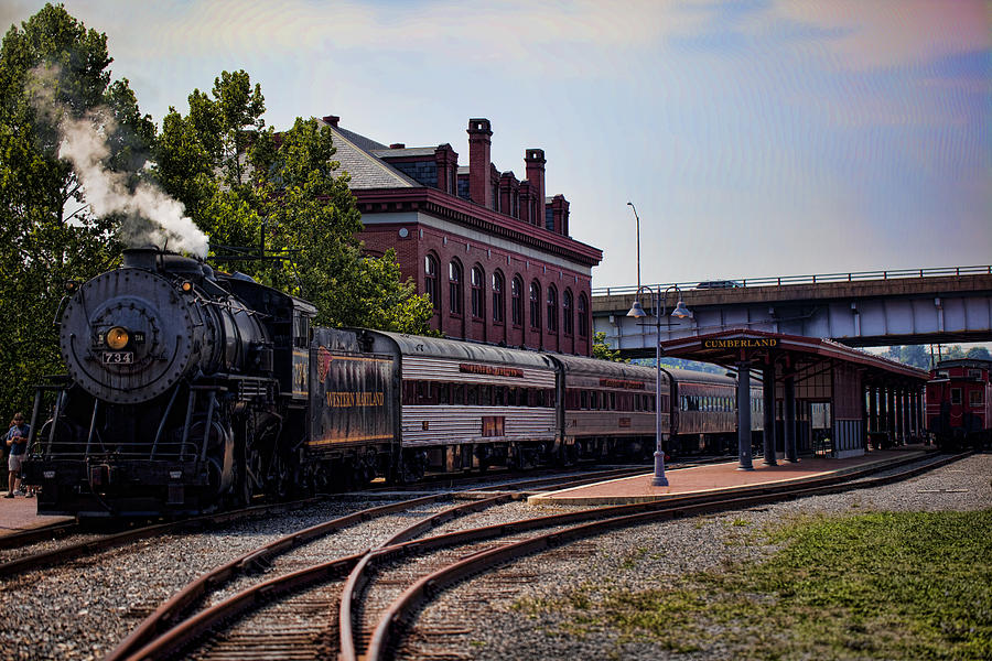 Train Photograph - Steam Engine of Cumberland 2 by Christina Durity