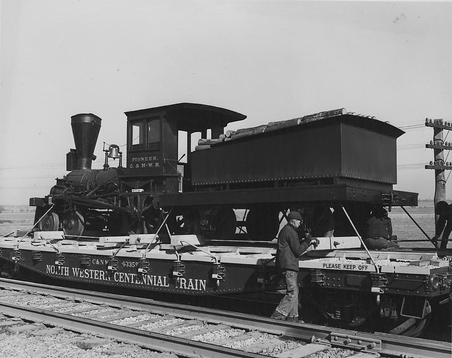 Steam Engine on Centennial Ride - 1948  Photograph by Chicago and North Western Historical Society